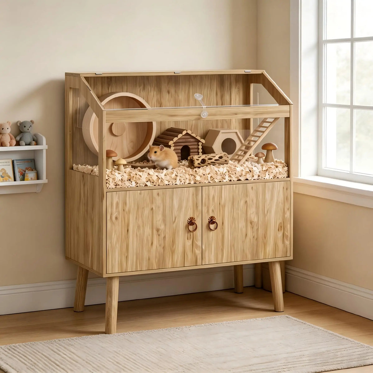 Large Small Animal Cage Wooden Storage Cabinet Enclosure