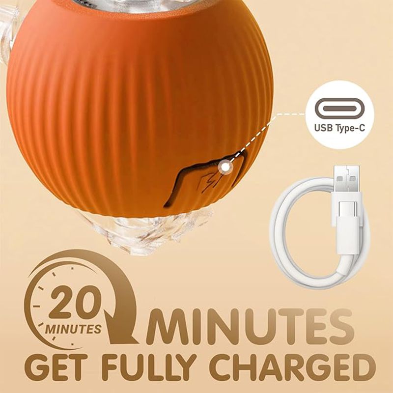 Cat Interactive Ball Toys, Automatic Rolling Ball For Kitten, Rechargeable Smart Pet Electric Toys With Teaser, Sensor Cat Ball Toy