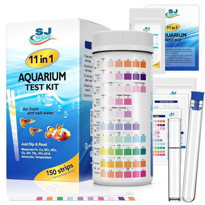 Aquarium Test Strips 11 in 1 Water Test Kit 950, Tests Ammonia pH Fish Tank