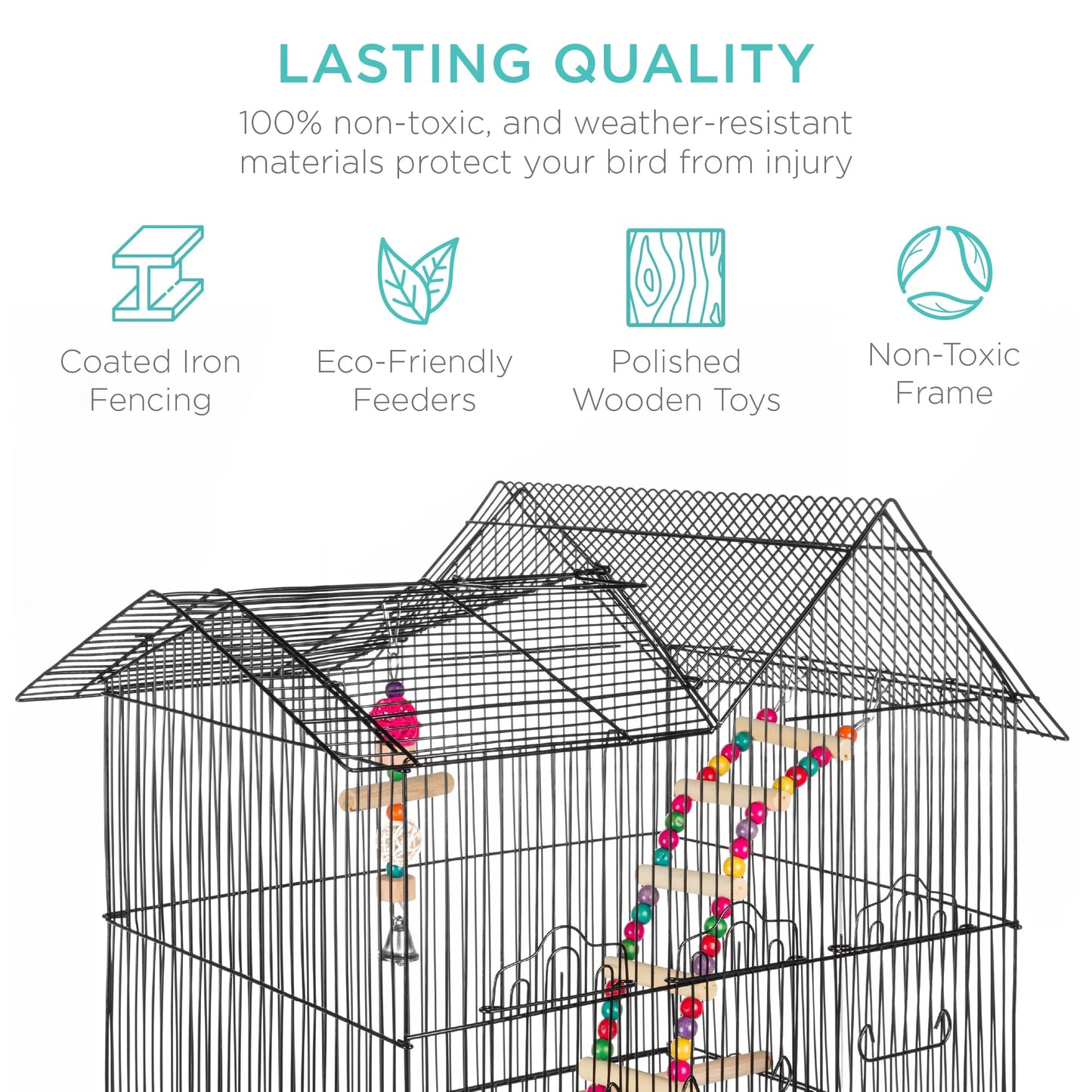 36In Indoor/Outdoor Iron Bird Cage for Parrots
