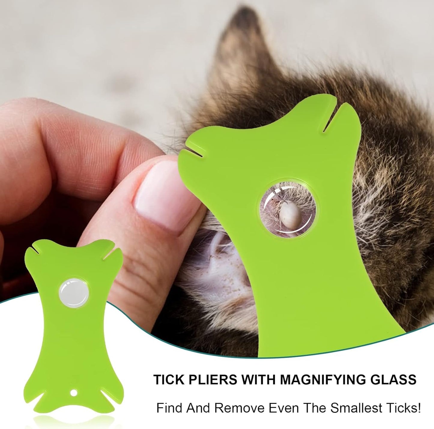 Tick Removal Tool 8 In 1 With Storage Box, Tick Tweezers, Flea Comb, Magnifying Glass, Dog Tick Remover Tool, Tick Removal Kit Tick Removal Tool For Dogs Cats, Pet Tick Comb