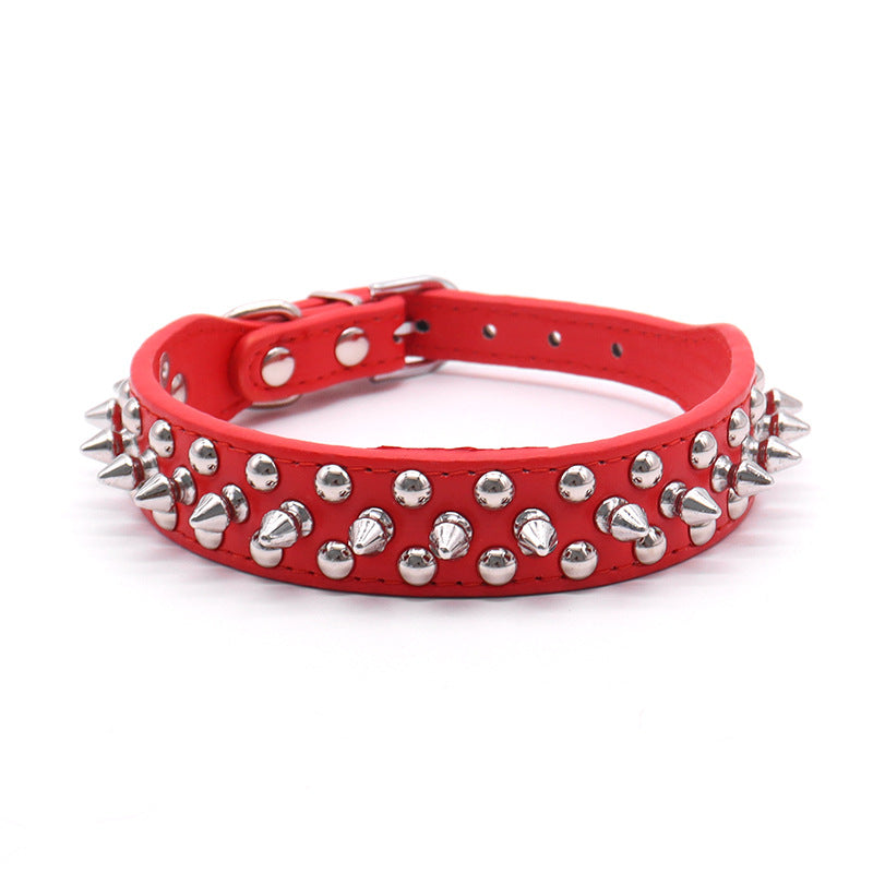Small Spiked Black Dog, Cat Collar For Small Medium Dogs Boy Male - Adjustable Studded Puppy Collars - Soft Padded Punk Leather Dog Collar For Chihuahua French Bulldog Pug