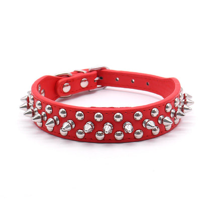 Small Spiked Black Dog, Cat Collar For Small Medium Dogs Boy Male - Adjustable Studded Puppy Collars - Soft Padded Punk Leather Dog Collar For Chihuahua French Bulldog Pug