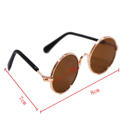Trendy Vintage Round Pet Glasses With or Without Sweatshirt