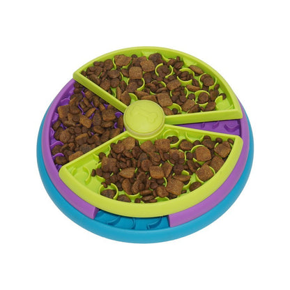 Slow Food Bowl Anti Choking Cat Bowl, Dog Basin Puzzle Feeder, Healthy Pet Rotating Game Board
