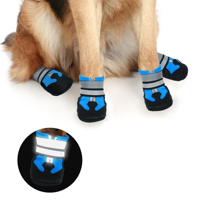 Water-Resistant Dog Boots For Medium Large Dogs,Non-Slip Dog Shoes For Winter Snow,Lightweight Paw Protector For Cold Pavement,Soft Dog Booties For Outdoor Walking Indoor Hardfloors