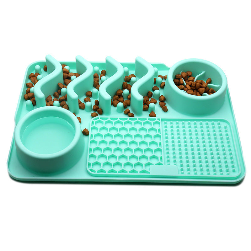Dog Silicone Licking Pad Pet Licking Mat, Silicone Multifunctional Food Bowl