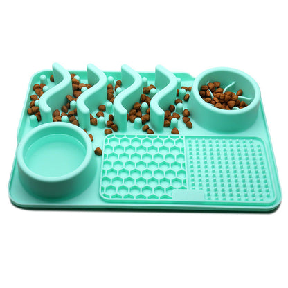 Dog Silicone Licking Pad Pet Licking Mat, Silicone Multifunctional Food Bowl