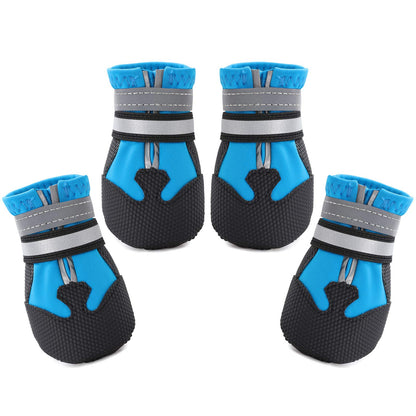 Water-Resistant Dog Boots For Medium Large Dogs,Non-Slip Dog Shoes For Winter Snow,Lightweight Paw Protector For Cold Pavement,Soft Dog Booties For Outdoor Walking Indoor Hardfloors