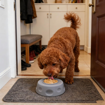 Dog Lick Bowl With Ball, Lick Ball Bowl For Dogs, Dog Licking Bowl With Rolling Ball, Slow Feeder Ball Bowl To Slow Pet Eating, Rolling Ball Dog Bowl Give Pet More Time To Enjoy Eating