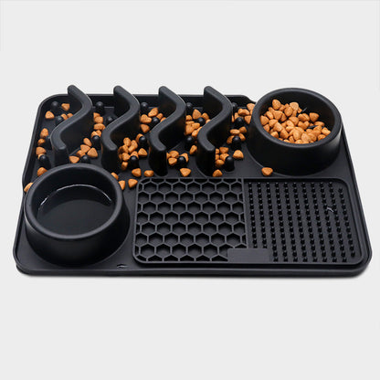 Dog Silicone Licking Pad Pet Licking Mat, Silicone Multifunctional Food Bowl