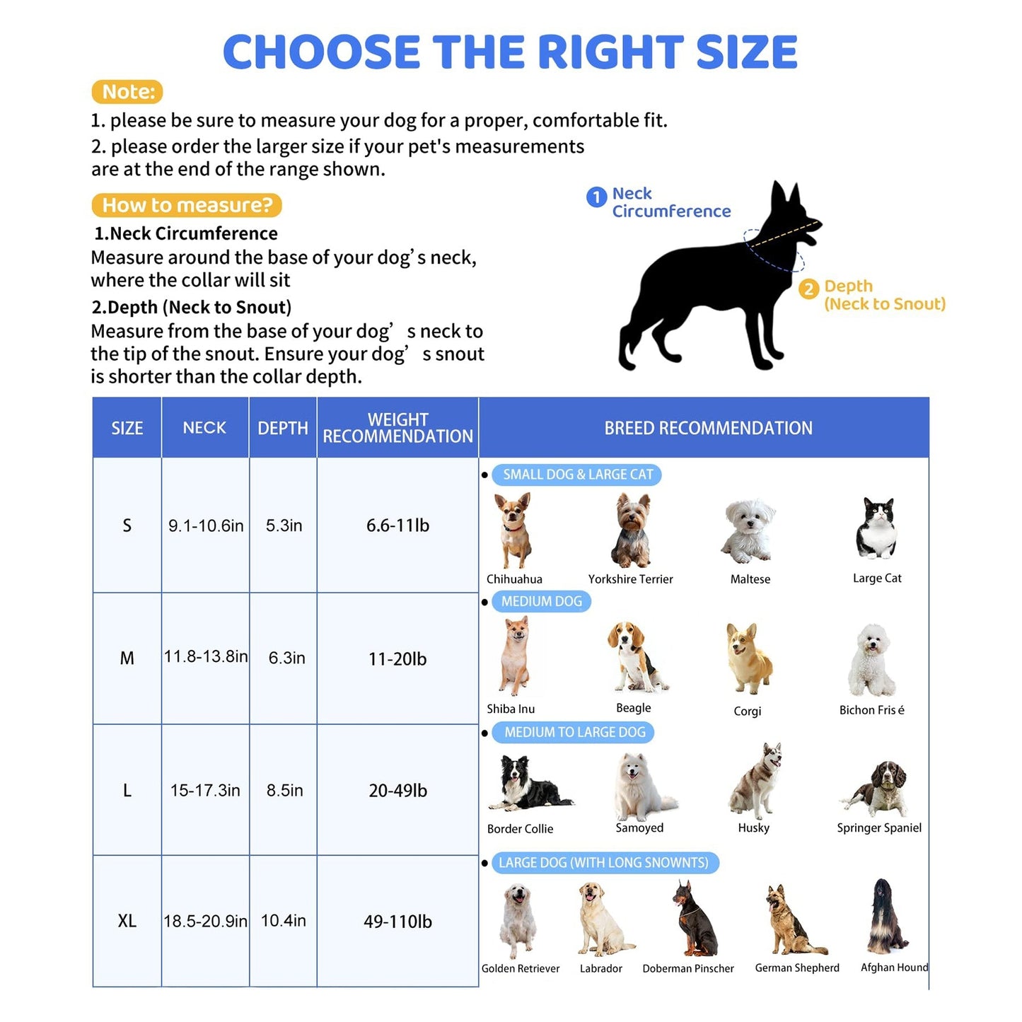 Soft Dog Cone Collar To Stop Licking After Surgery, Comfy Dog Cone Alternative For Large, Medium, Small Dogs, Cats, Adjustable Washable E-Collar For Spay Neuter Recovery And Neck Protection