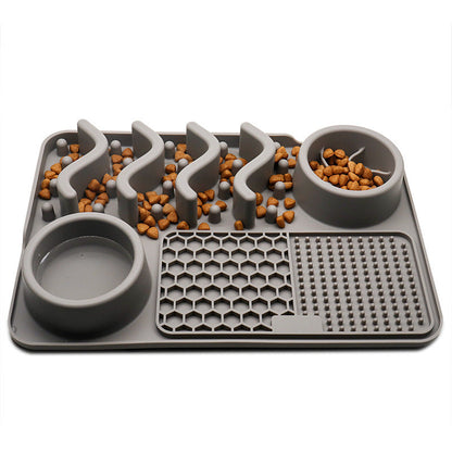 Dog Silicone Licking Pad Pet Licking Mat, Silicone Multifunctional Food Bowl