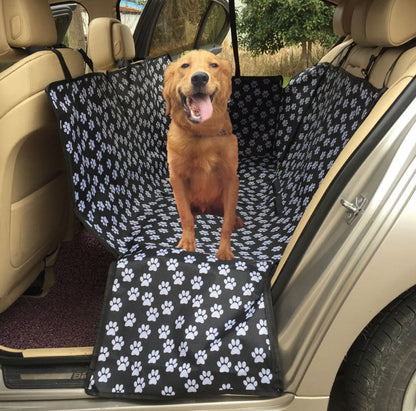 Footprint Dog Transporters Waterproof Pet Dog Seat Car Mat With Safety Belt