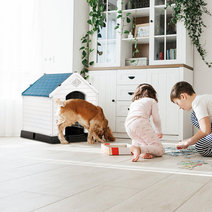 Indoor/Outdoor Waterproof Plastic Dog House Pet Puppy Shelter