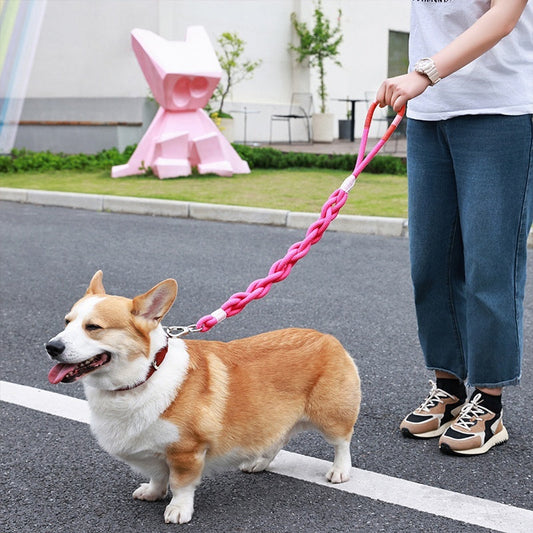Dog Handmade Woven Leash Polyester Fiber