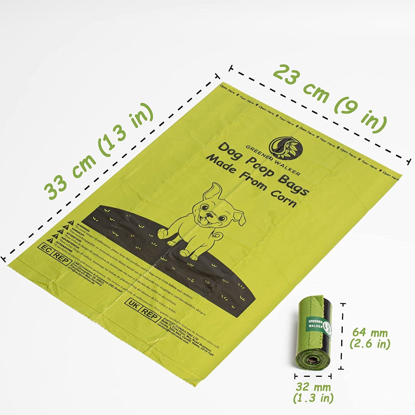 540 Count Dog Poop Bags, Extra Thick Leak Proof Waste Bags Refill Rolls