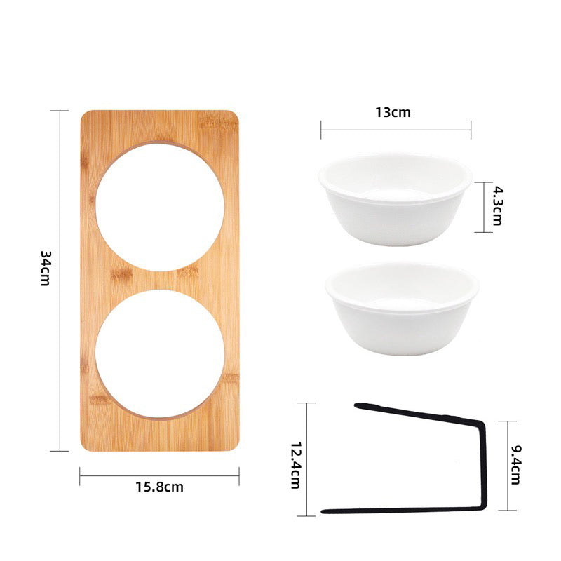 Cat Ceramic Water Bowl, Tall Drinking