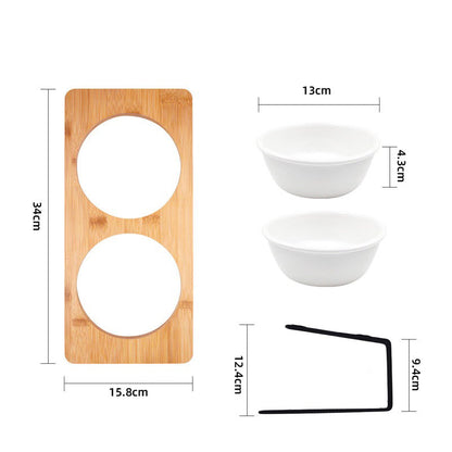 Cat Ceramic Water Bowl, Tall Drinking