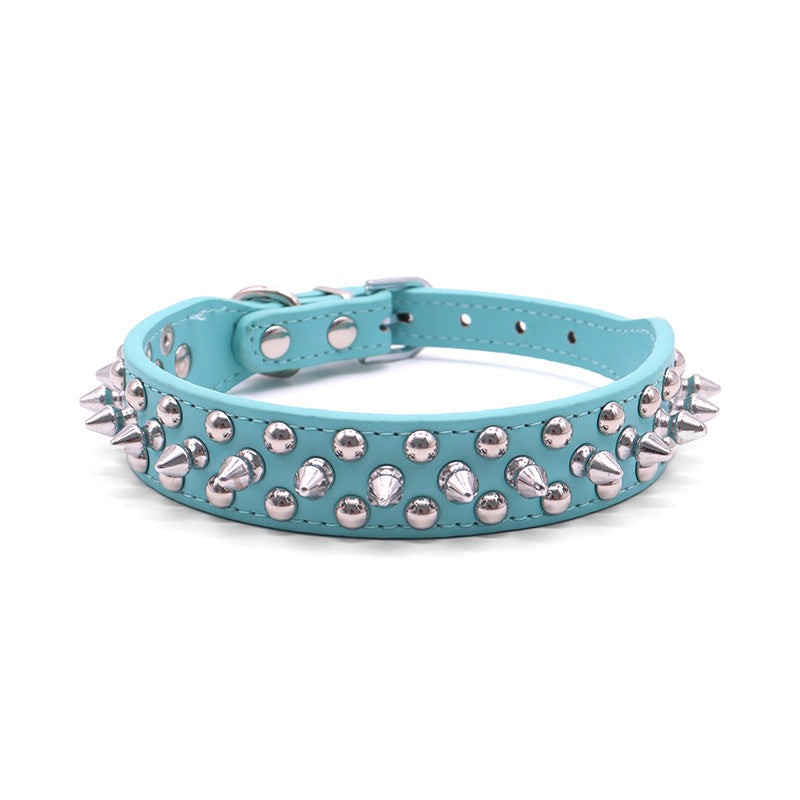 Small Spiked Black Dog, Cat Collar For Small Medium Dogs Boy Male - Adjustable Studded Puppy Collars - Soft Padded Punk Leather Dog Collar For Chihuahua French Bulldog Pug