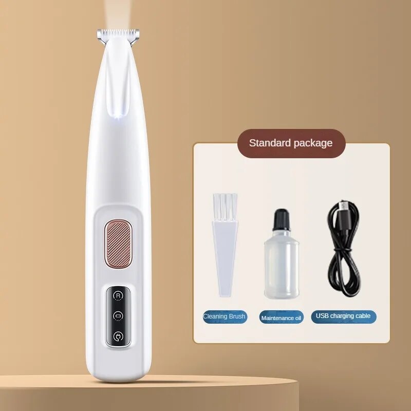 New Dog Paw Trimmer With LED Light, Fully Waterproof Pet Hair Trimmer With LED Display, Dog Clippers For Grooming 18mm Wide Blade