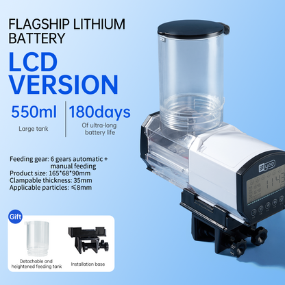 Fish tank feeder intelligent small and large capacity aquarium timed automatic fish feeder