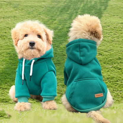 Dog Fashion Simple Hooded Sweater