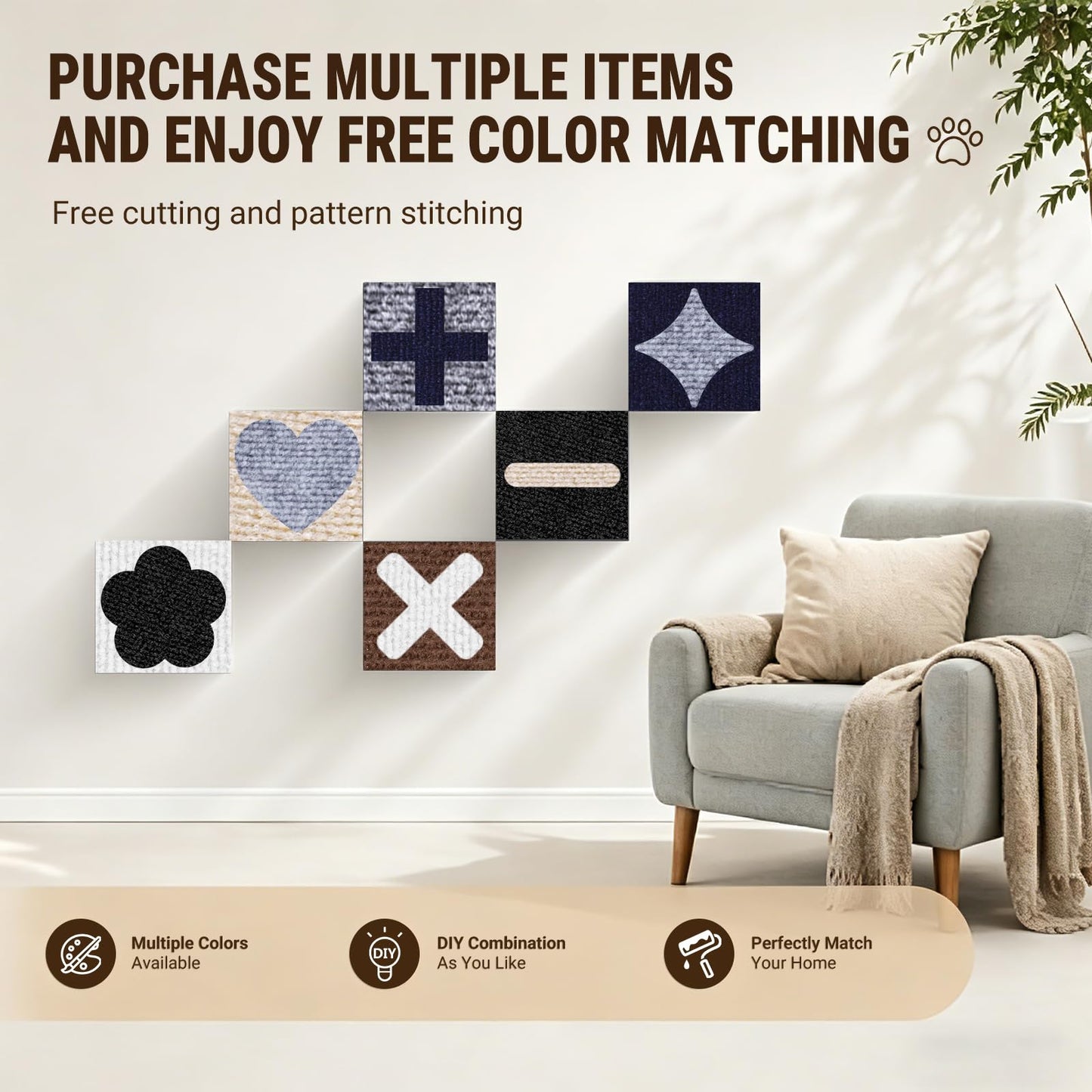 Cat Scratch Furniture Protector, DIY Cat Scratching Mat For Couch, Sofa, Wall, Cat Post, Cat Tree, Durable Furniture Guards