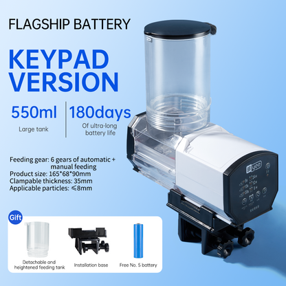 Fish tank feeder intelligent small and large capacity aquarium timed automatic fish feeder