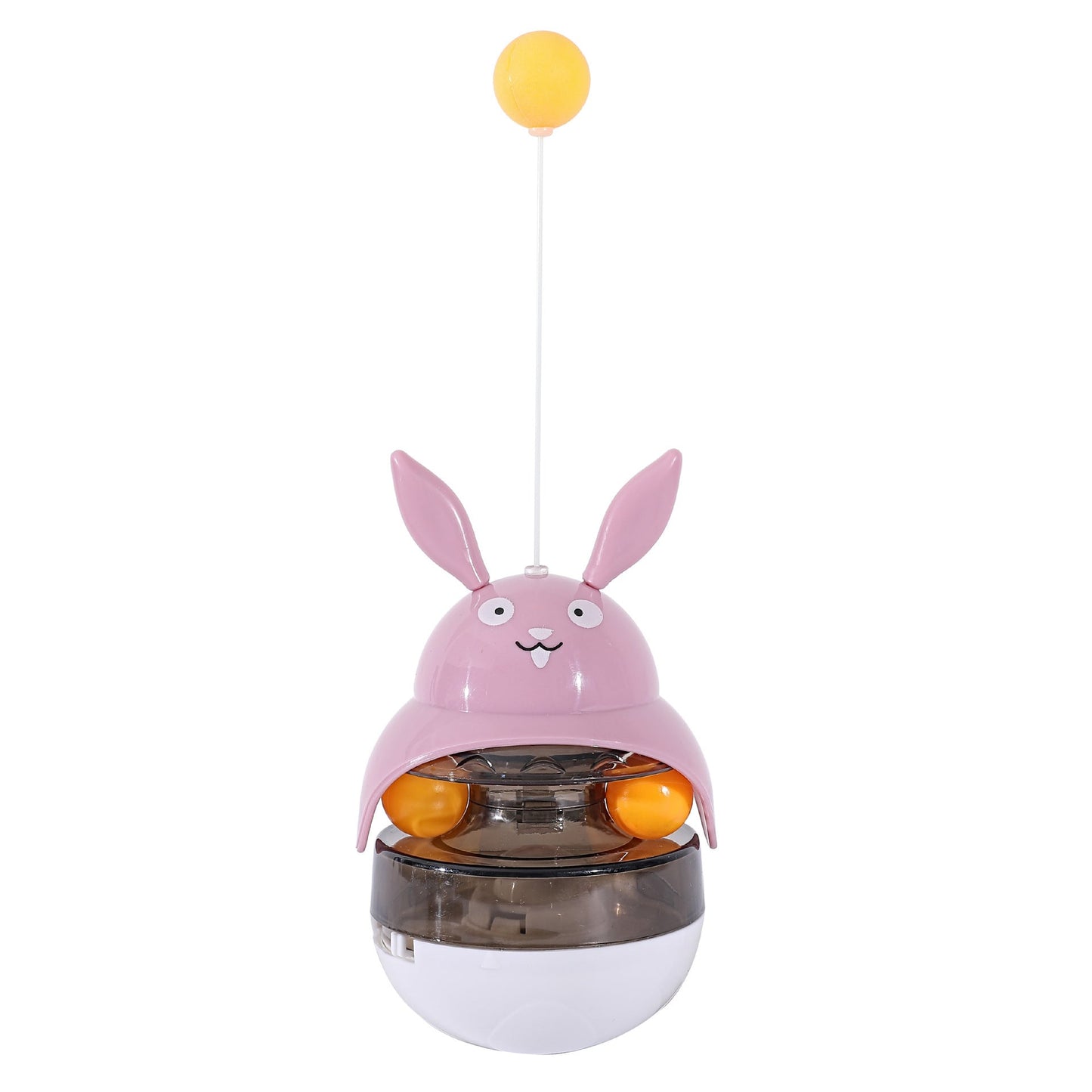 Interactive Cat Feeder Toy, Treat Dispenser Exercise Toys, Feeding Food Toy Dispenser Cat Indoors- Sounding Bell Cat Tower