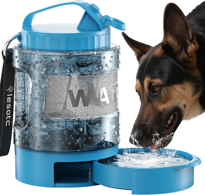 77oz Dog Travel Water Bottle with Bowl, Leak Proof Hiking Camping Bottle