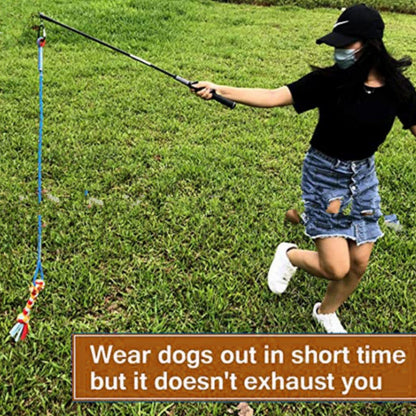 The New Pet Dog Teaser Rod, Bite Pull Cotton Rope Toy, Pet Interactive Training Toy
