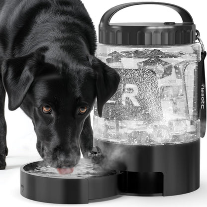 77oz Dog Travel Water Bottle with Bowl, Leak Proof Hiking Camping Bottle