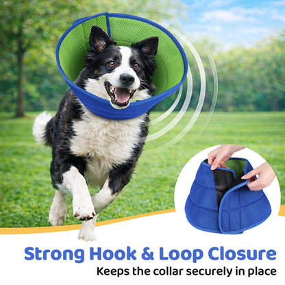 Soft Dog Cone Collar To Stop Licking After Surgery, Comfy Dog Cone Alternative For Large, Medium, Small Dogs, Cats, Adjustable Washable E-Collar For Spay Neuter Recovery And Neck Protection