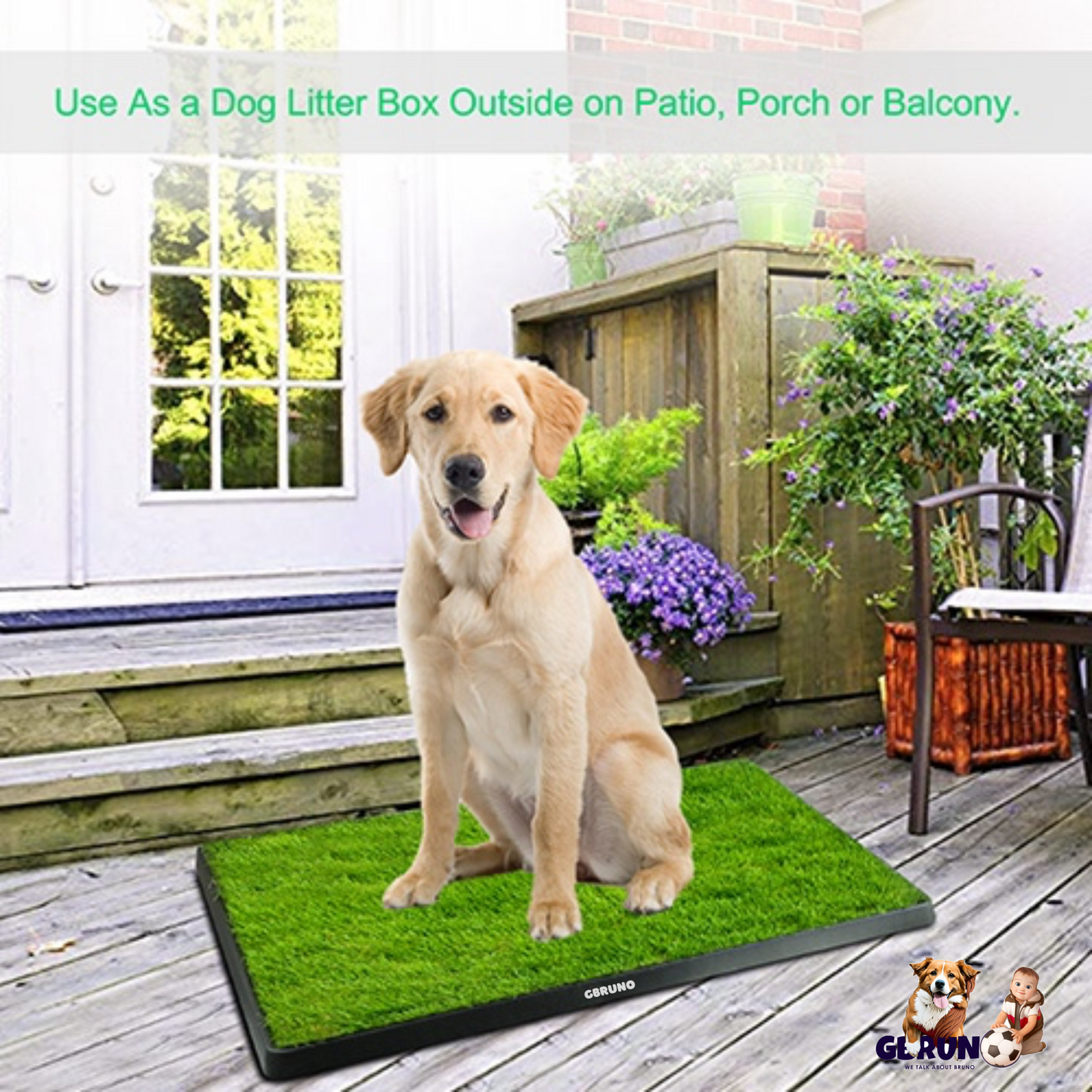 Dog Potty Training Artificial Grass Pad, Pet Cat Toilet Trainer Mat, Puppy Loo Tray Turf For Small Medium Dogs Indoor Outdoor Use