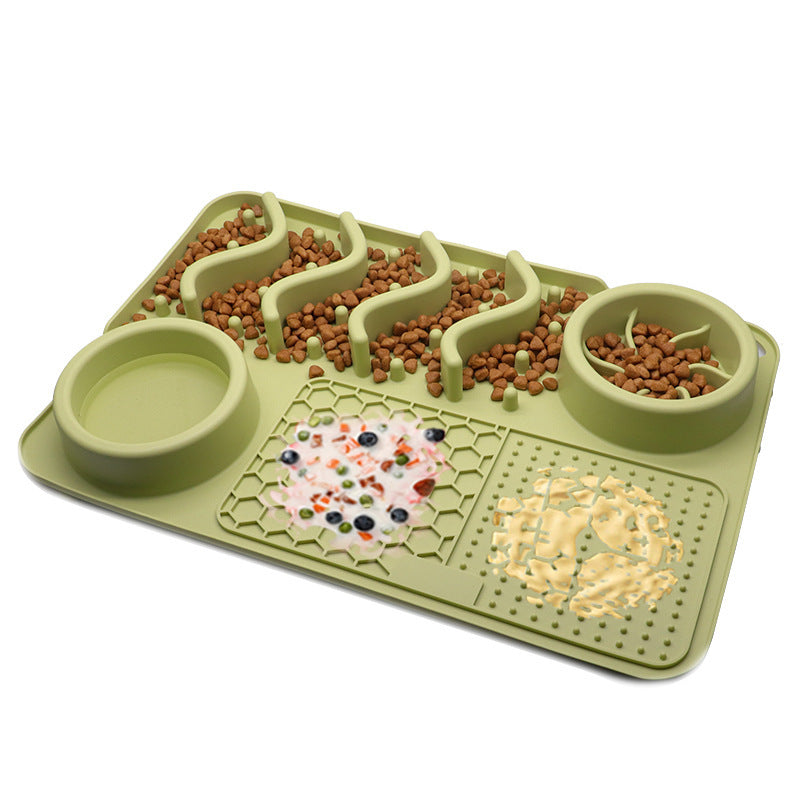 Dog Silicone Licking Pad Pet Licking Mat, Silicone Multifunctional Food Bowl