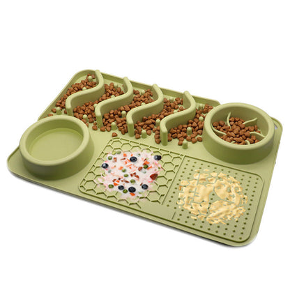 Dog Silicone Licking Pad Pet Licking Mat, Silicone Multifunctional Food Bowl