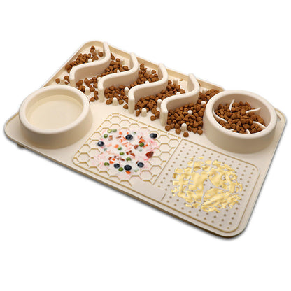 Dog Silicone Licking Pad Pet Licking Mat, Silicone Multifunctional Food Bowl