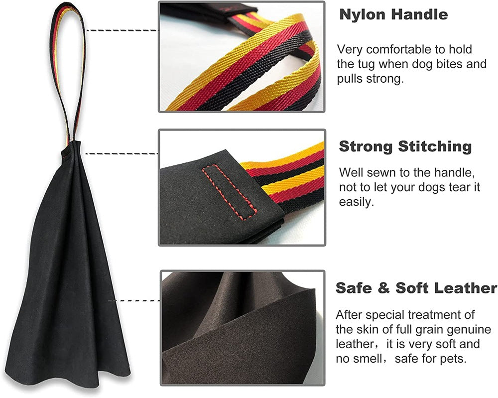 Crazy Horse-Dog Bite Cloth Dog Training Supplies Interactive Cowhide Bite Pet Toy