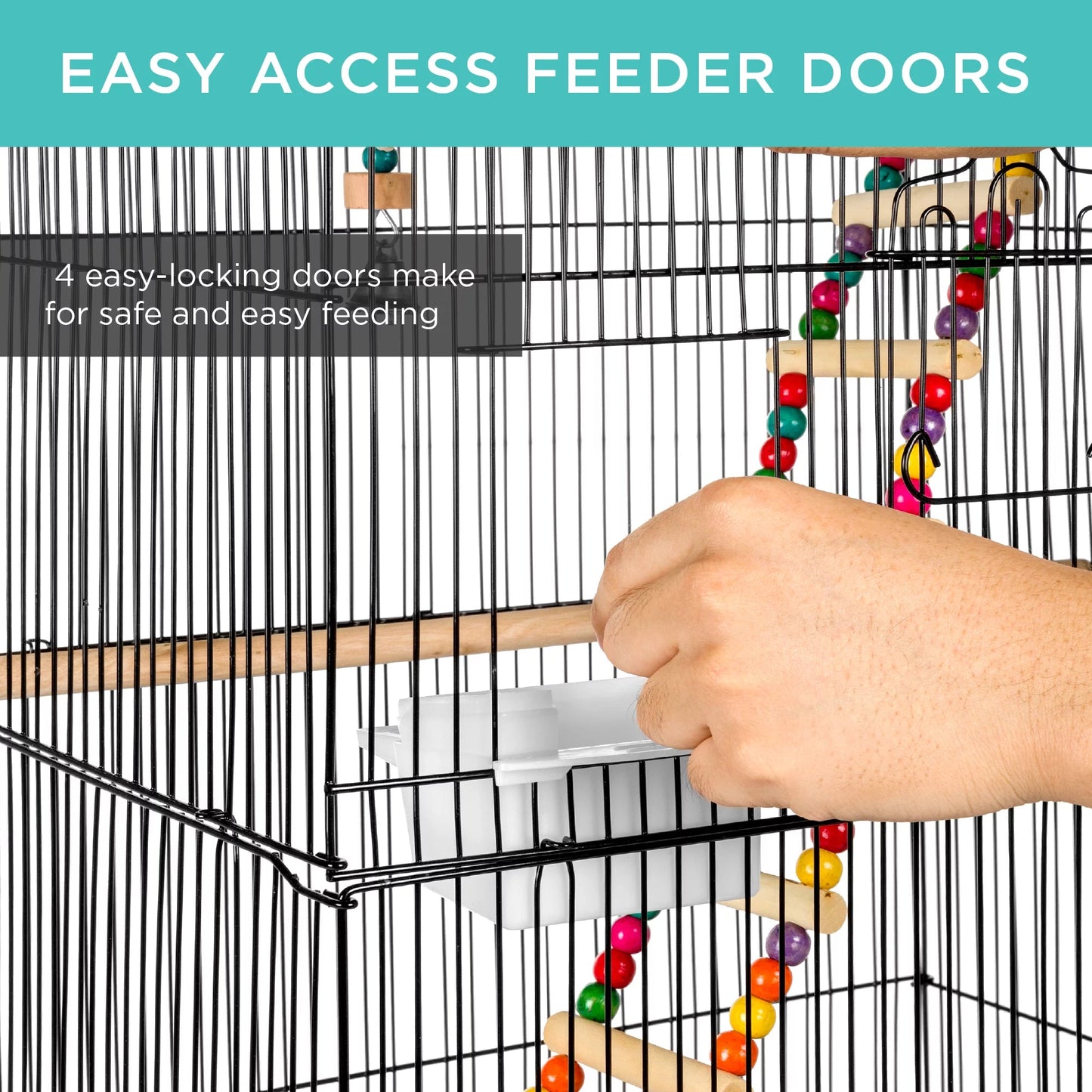 36In Indoor/Outdoor Iron Bird Cage for Parrots