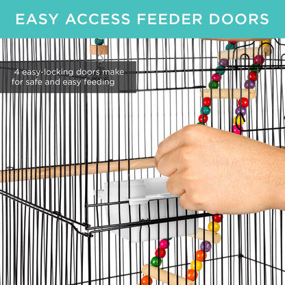 36In Indoor/Outdoor Iron Bird Cage for Parrots