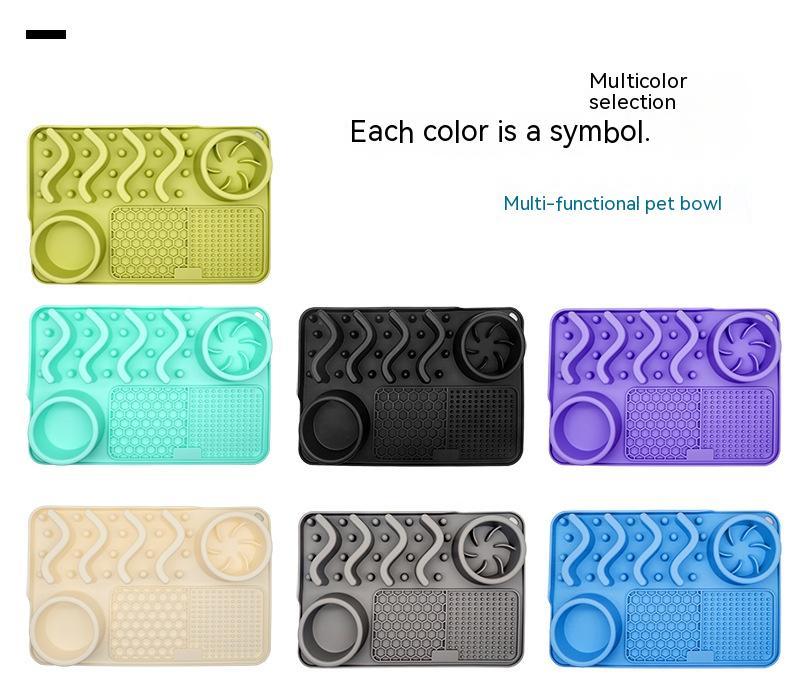 Dog Silicone Licking Pad Pet Licking Mat, Silicone Multifunctional Food Bowl