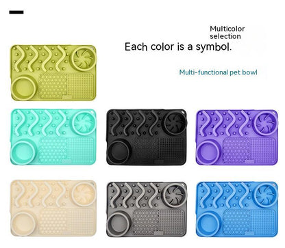 Dog Silicone Licking Pad Pet Licking Mat, Silicone Multifunctional Food Bowl