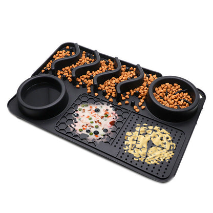 Dog Silicone Licking Pad Pet Licking Mat, Silicone Multifunctional Food Bowl