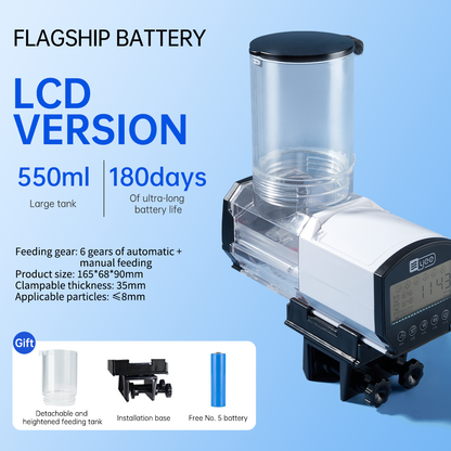 Fish tank feeder intelligent small and large capacity aquarium timed automatic fish feeder