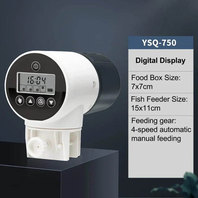 Fish tank feeder intelligent small and large capacity aquarium timed automatic fish feeder