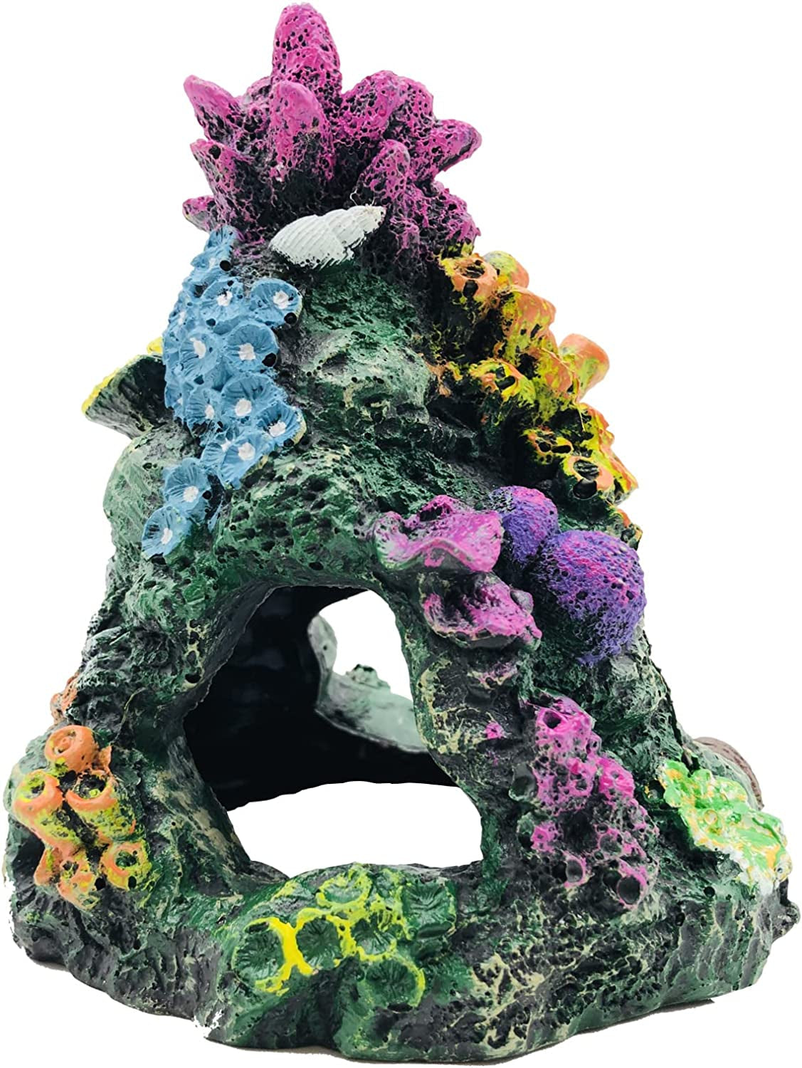 Fish Tank Decoration Coral Reef Set, Aquarium Ornament Cave Plants, Betta Decor
