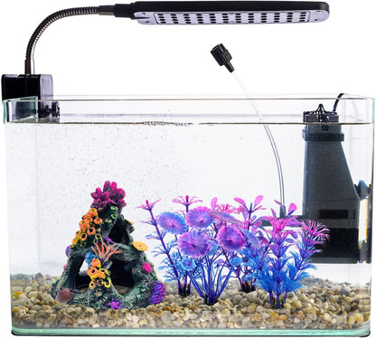 Fish Tank Decoration Coral Reef Set, Aquarium Ornament Cave Plants, Betta Decor
