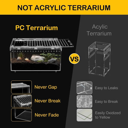 Reptile PC Terrarium Starter Kit, Enclosure for Spiders, Geckos & Insects