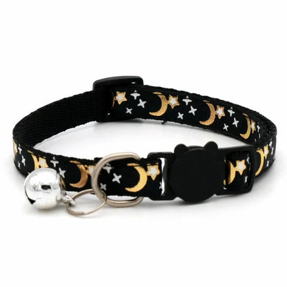 Colorful Pet Collar with Bell – Adjustable for Cats & Small Dogs